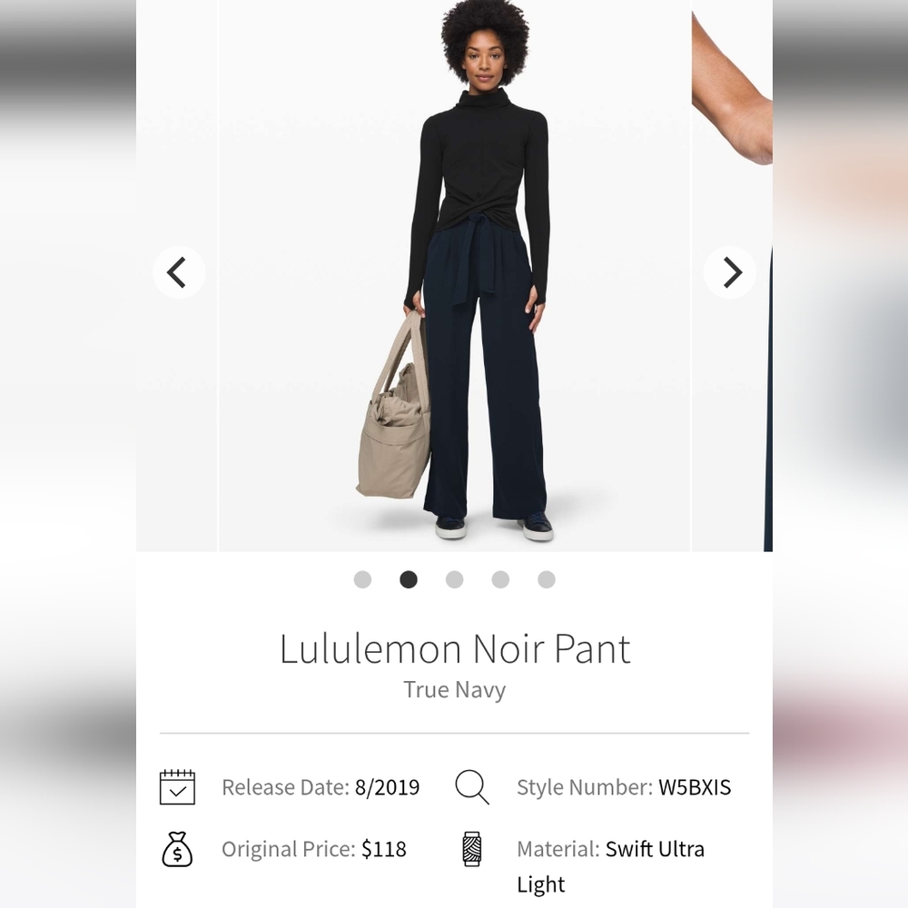 lululemon athletica True Navy Wide Leg Pants